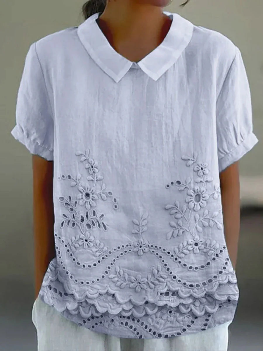 Liliana - camisa bordada floral