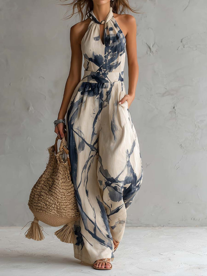 Ofelia | Mono Estampado Con Bolsillos