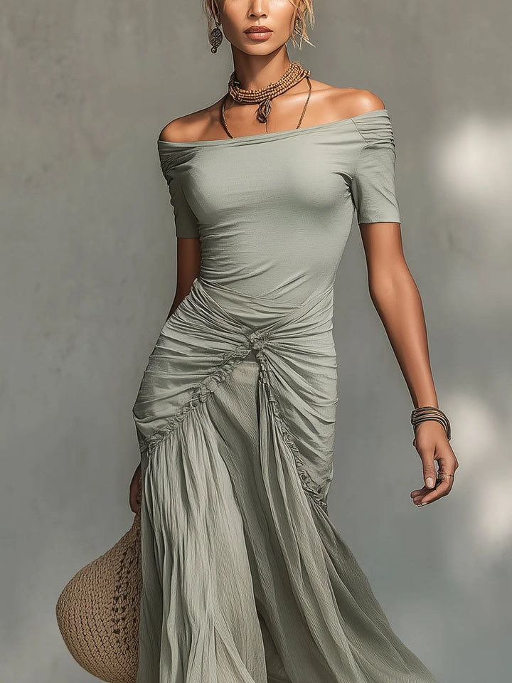 Noemia | Vestido Maxi De Hombros Descubiertos