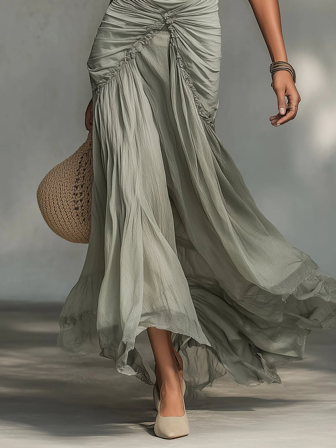 Noemia | Vestido Maxi De Hombros Descubiertos