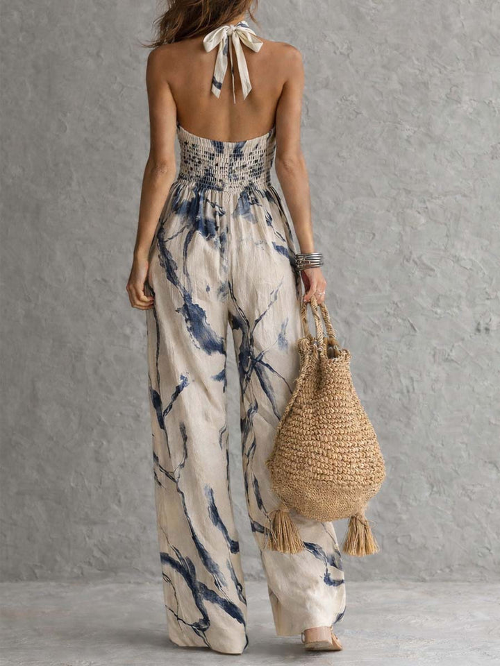 Ofelia | Mono Estampado Con Bolsillos