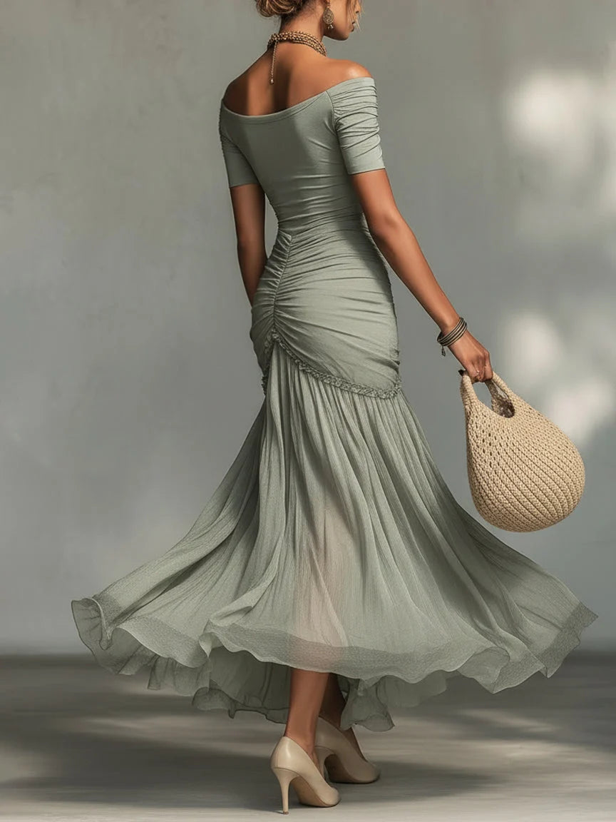 Noemia | Vestido Maxi De Hombros Descubiertos