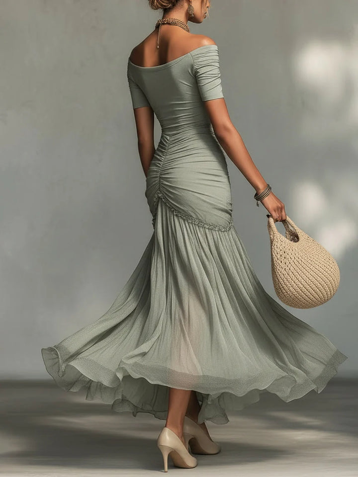 Noemia | Vestido Maxi De Hombros Descubiertos