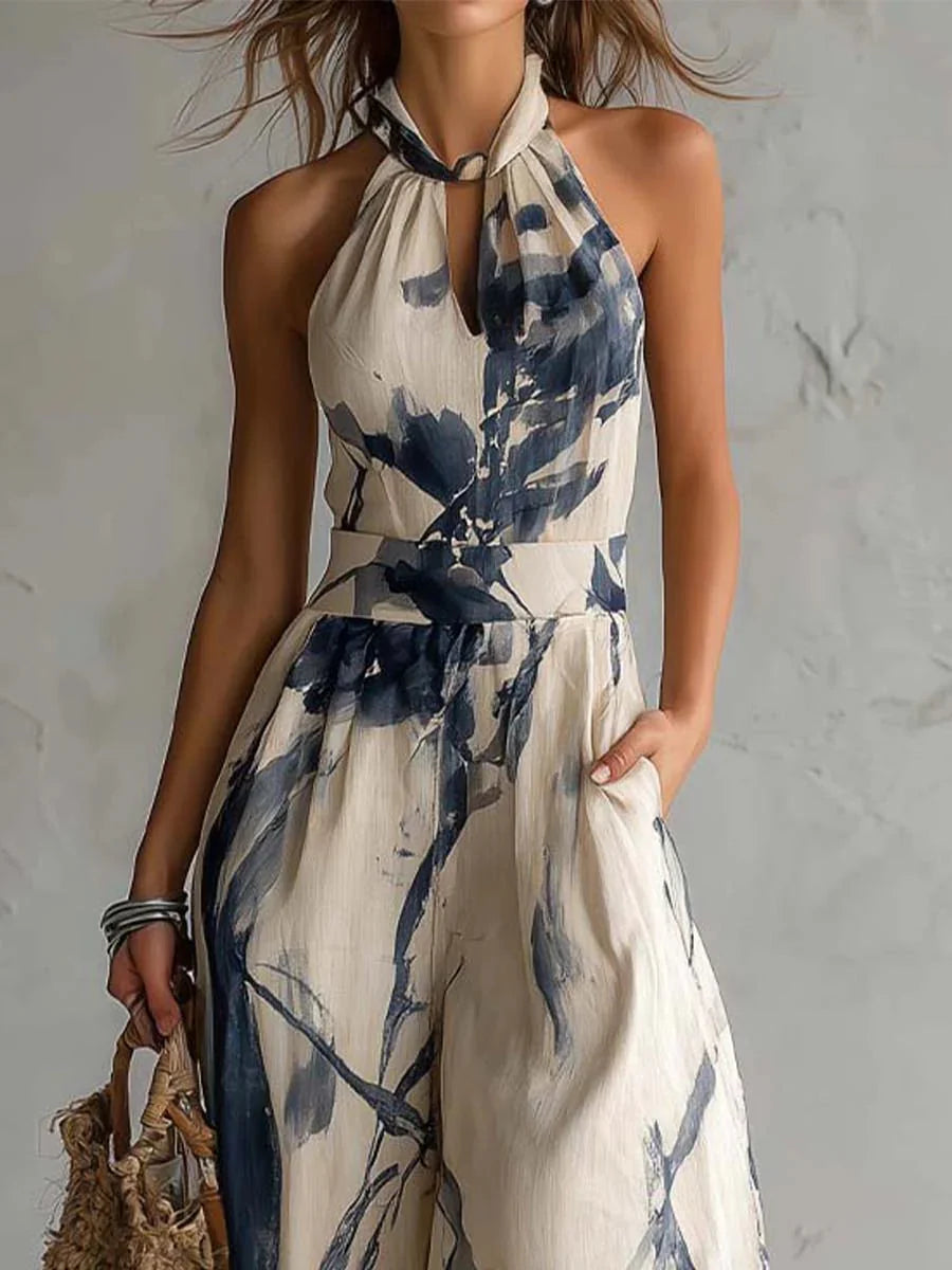 Ofelia | Mono Estampado Con Bolsillos