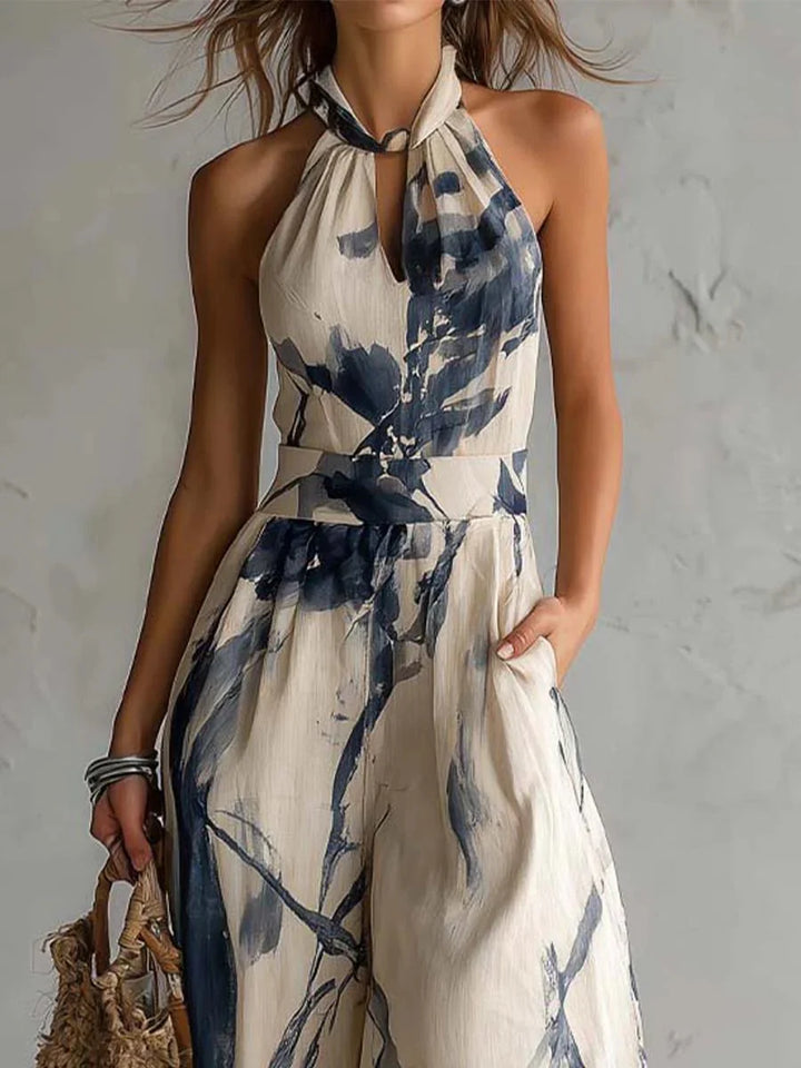 Ofelia | Mono Estampado Con Bolsillos