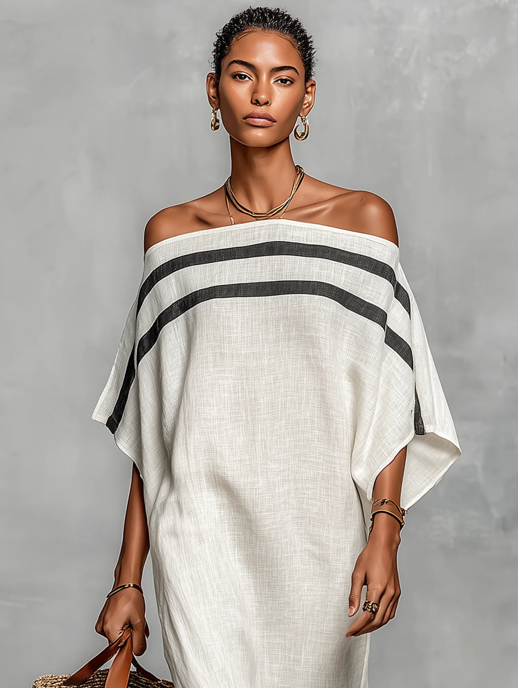 Amelia - vestido maxi femenino minimalista en lino