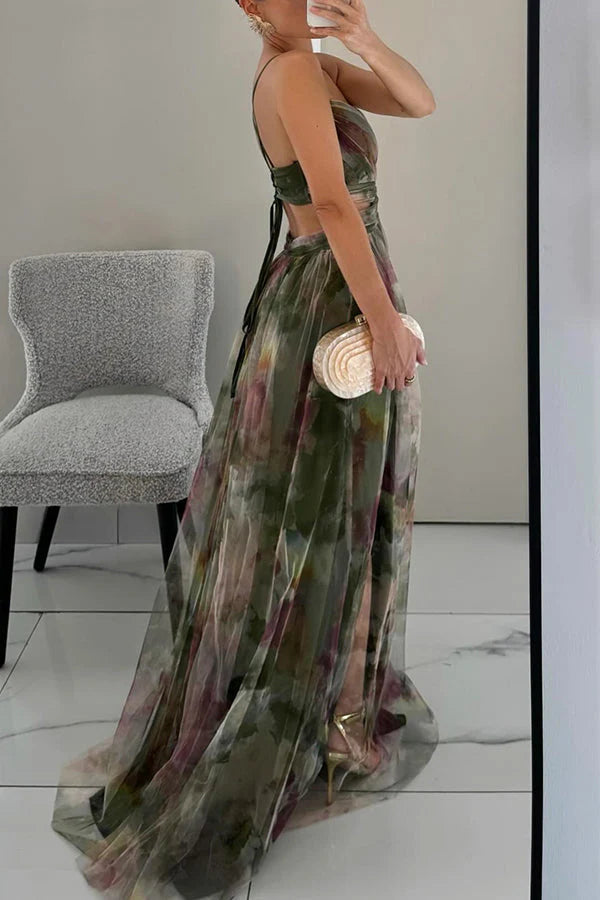 Giselle | Maxi Vestido Encantador con Estampado Floral