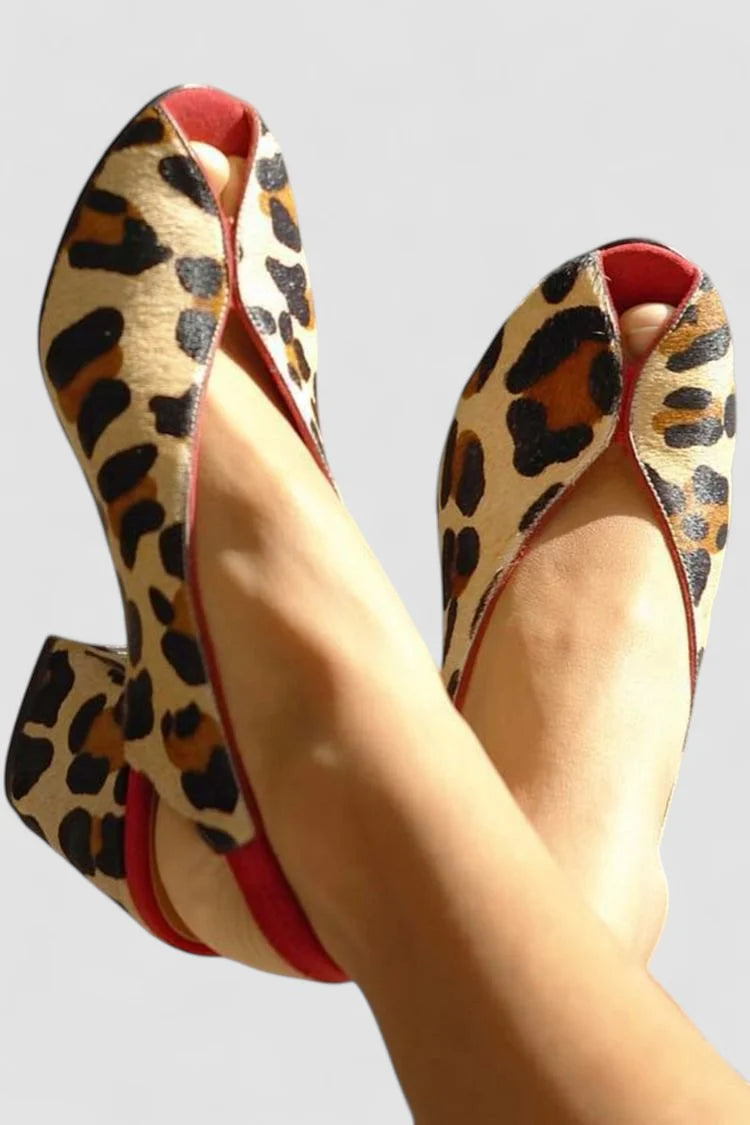 Louison - Sandalias Con Estampado Leopardo