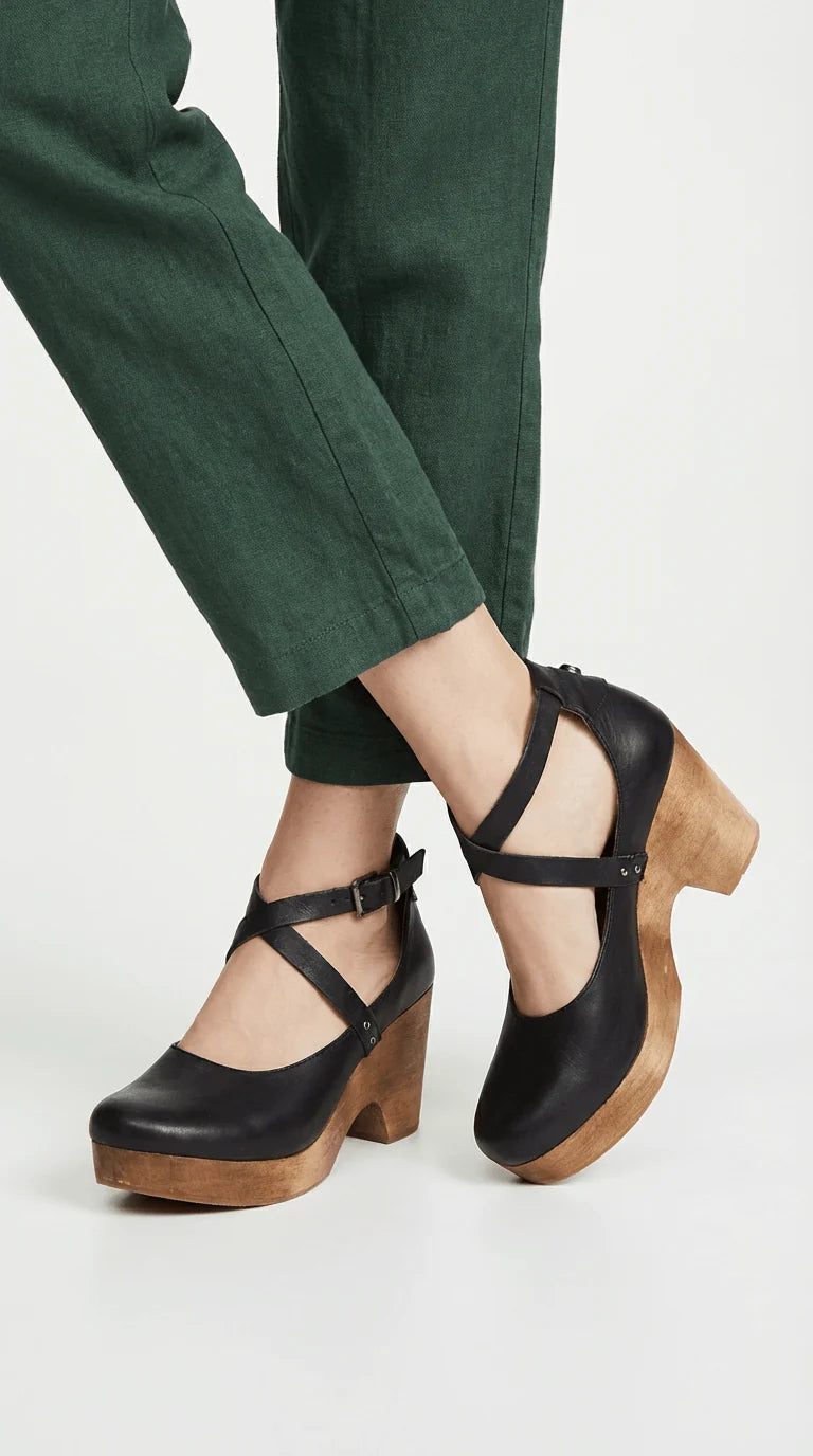 Sandalias De Cuña Con Plataforma Solene
