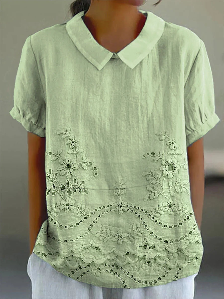 Liliana - camisa bordada floral