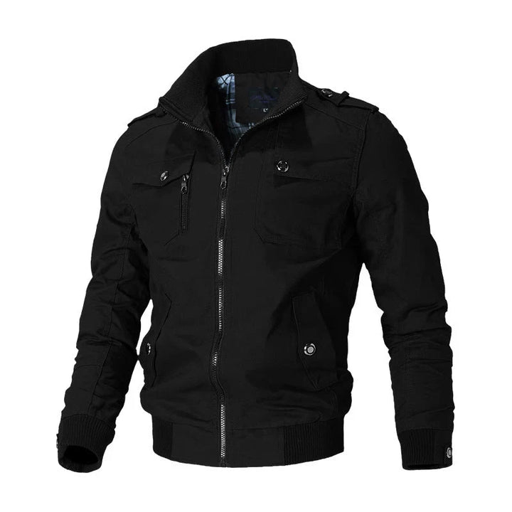Falcon | Bomber De Lona Para Hombre Con Puños Acanalados Y Bolsillos En El Pecho