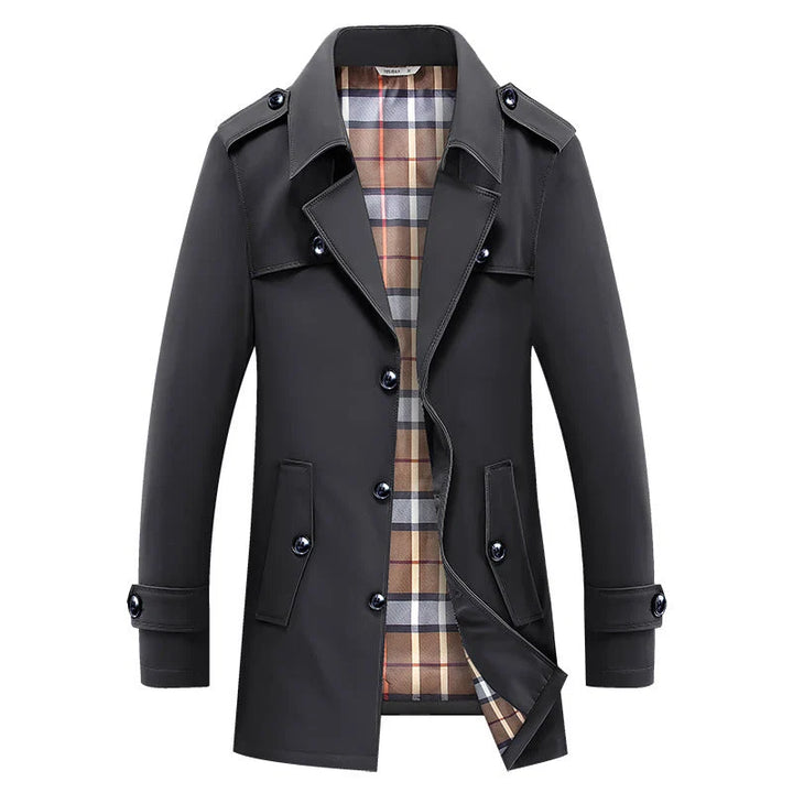 Chester | Sobretodo Tipo Trench Para Hombre Con Forro A Cuadros Y Charreteras