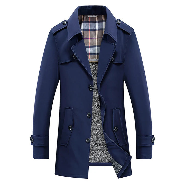 Winston | Sobretodo Impermeable Para Hombre Con Forro Térmico Acolchado Y Forro Interior A Cuadros