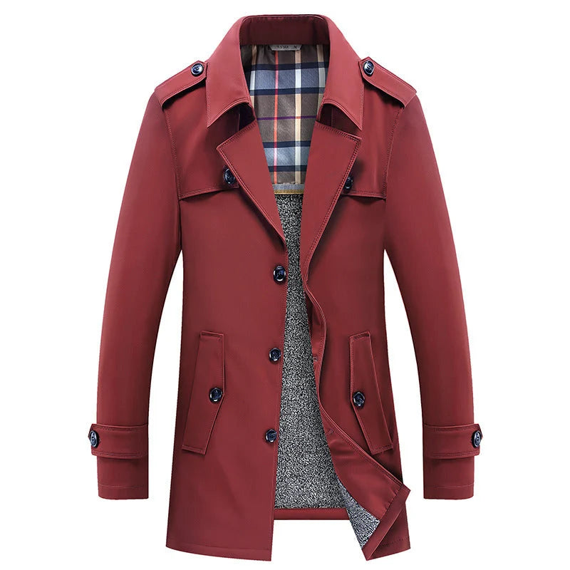 Winston | Sobretodo Impermeable Para Hombre Con Forro Térmico Acolchado Y Forro Interior A Cuadros