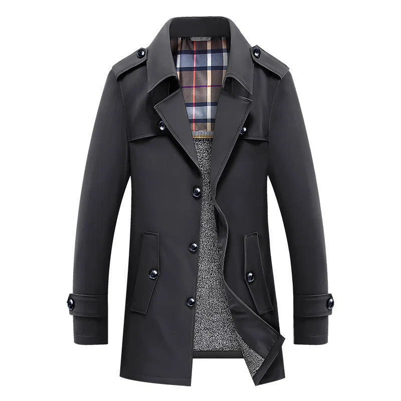 Winston | Sobretodo Impermeable Para Hombre Con Forro Térmico Acolchado Y Forro Interior A Cuadros