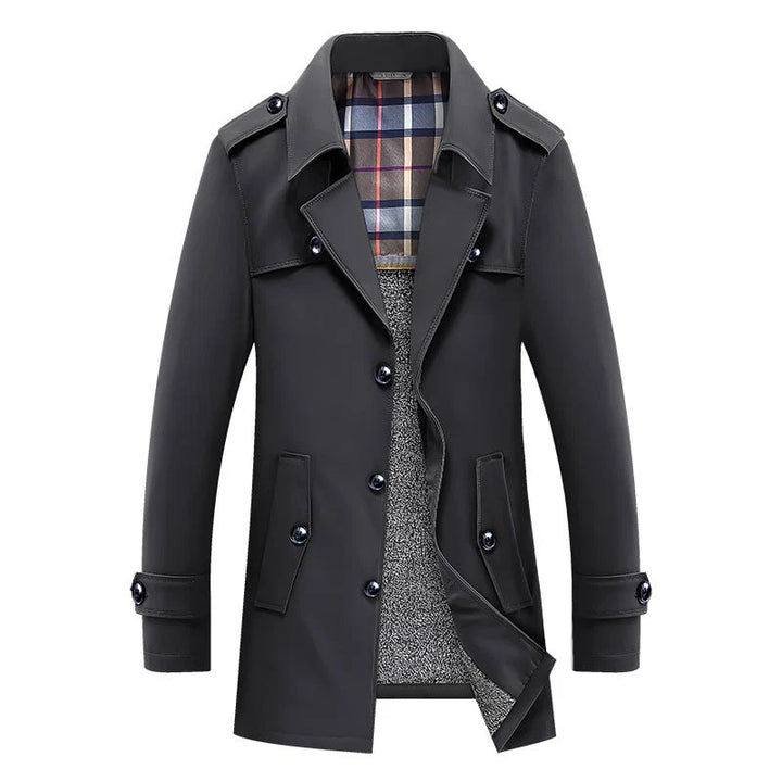 Winston | Sobretodo Impermeable Para Hombre Con Forro Térmico Acolchado Y Forro Interior A Cuadros