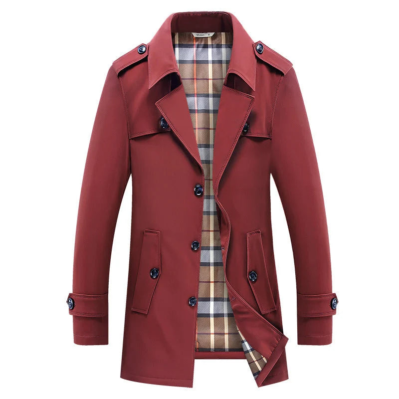 Chester | Sobretodo Tipo Trench Para Hombre Con Forro A Cuadros Y Charreteras
