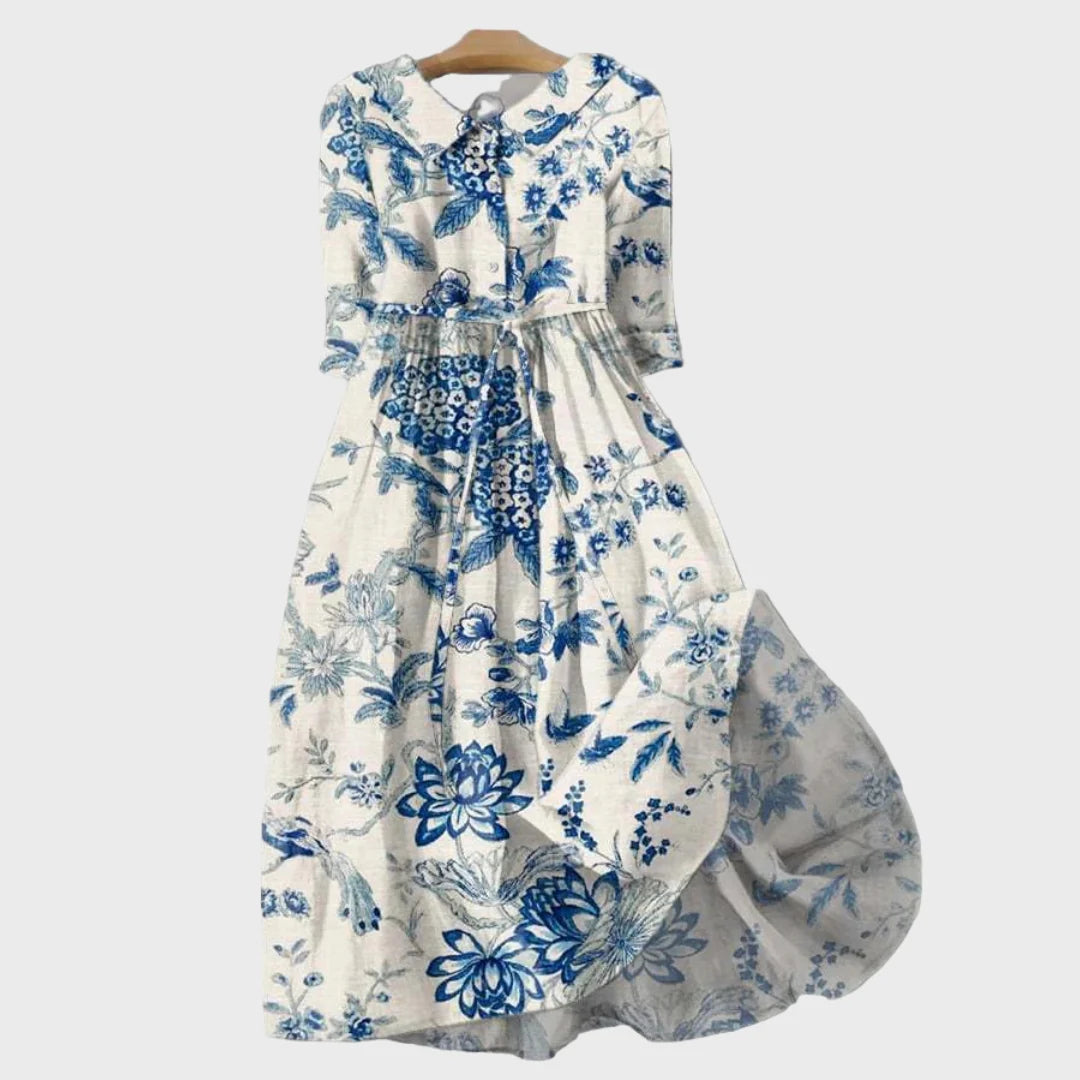 Vestido porcelana floral