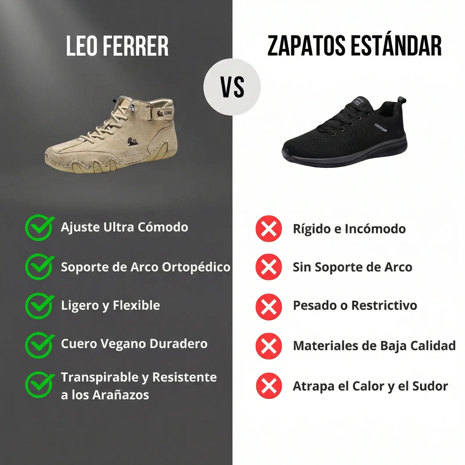 Andrés | zapatos ortopédicos impermeables y transpirables