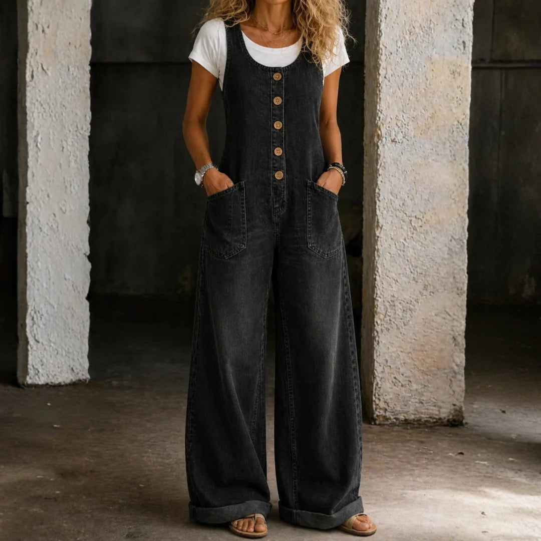 Elisabete - Colete De Algodão Vintage Lavado Para Mulher