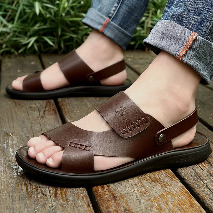 Sandalias Con Tira Trasera Y Puntera Abierta Para Hombre Calzado Casual Ligero De Verano