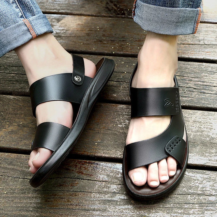 Sandalias Con Tira Trasera Y Puntera Abierta Para Hombre Calzado Casual Ligero De Verano
