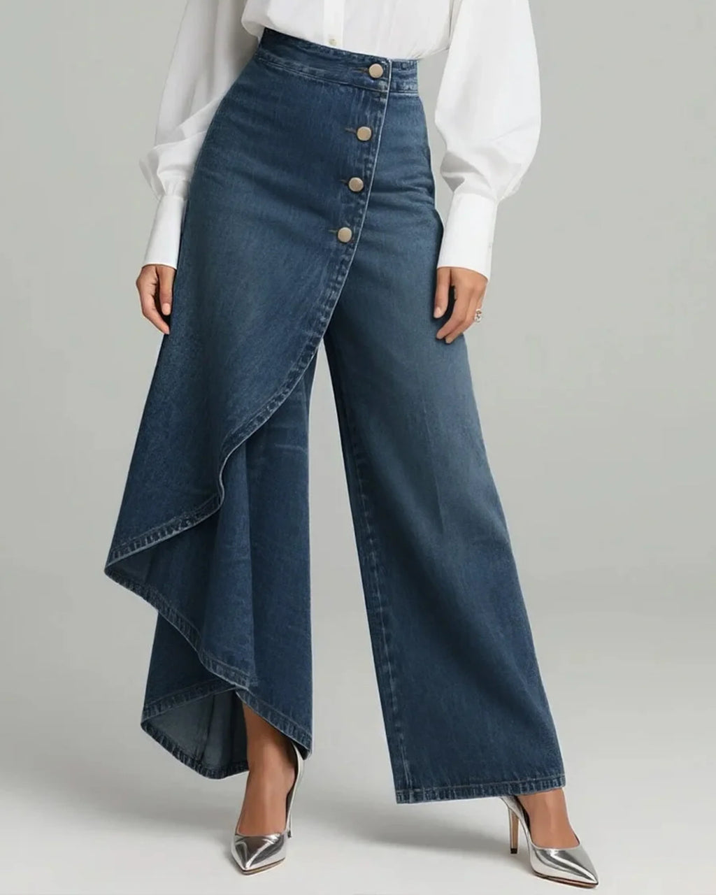 Amelia - pantalones de denim envolventes para mujer