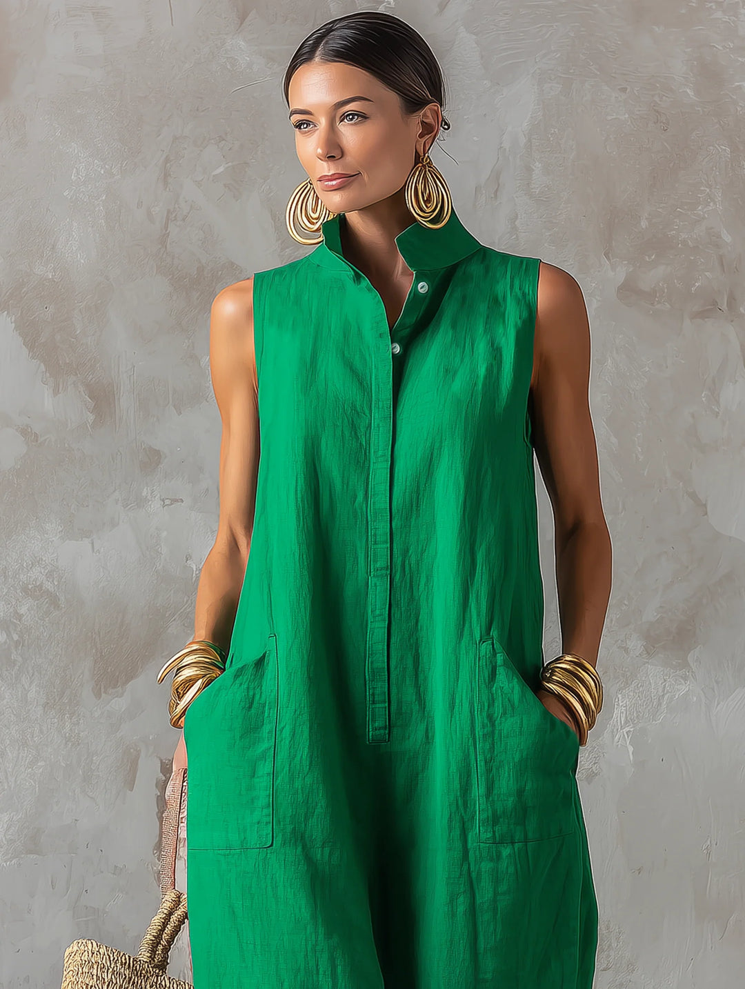 Sveva | High-Neck Flowy Jumpsuit