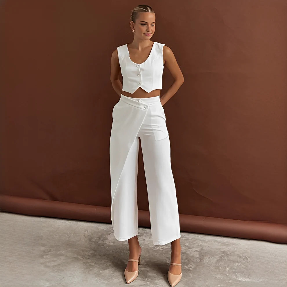 Agnes - Conjunto Fashion De Chaleco Y Pantalones