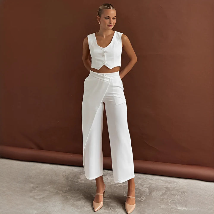 Agnes - Conjunto Fashion De Chaleco Y Pantalones