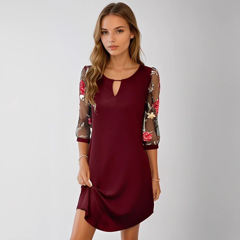 Dorina | Vestido-camisa Elegante Con Flores Para Mujer