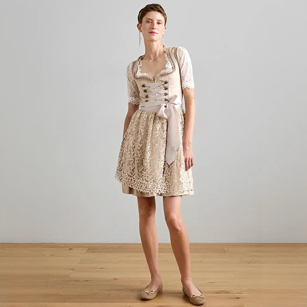 Eunes - Vestido Elegante Con Cordones Para Mujer
