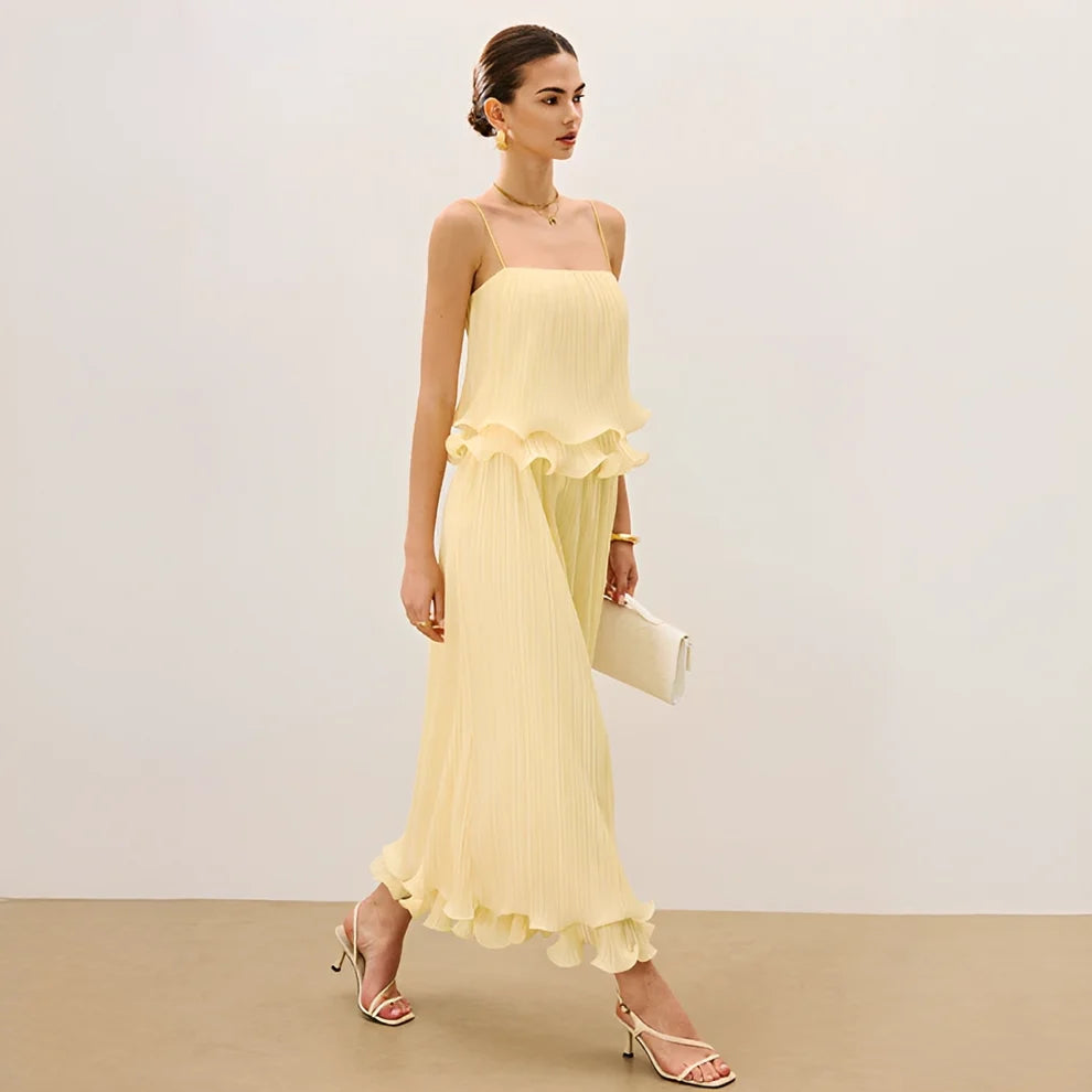 Daphne - Elegant Pleated Skirt Set