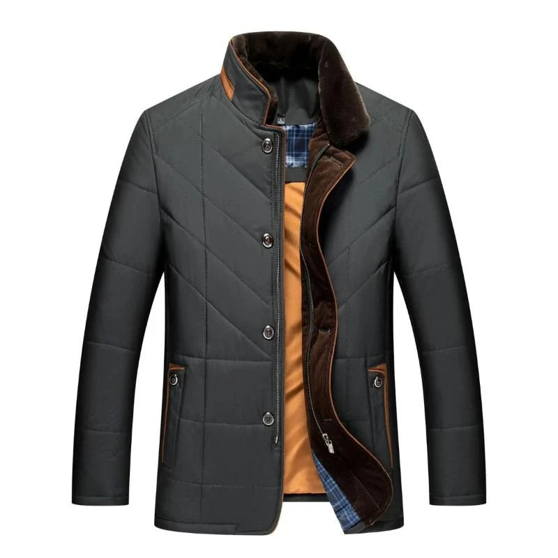 Michele - Abrigo De Invierno Para Hombre Con Cuello Alto