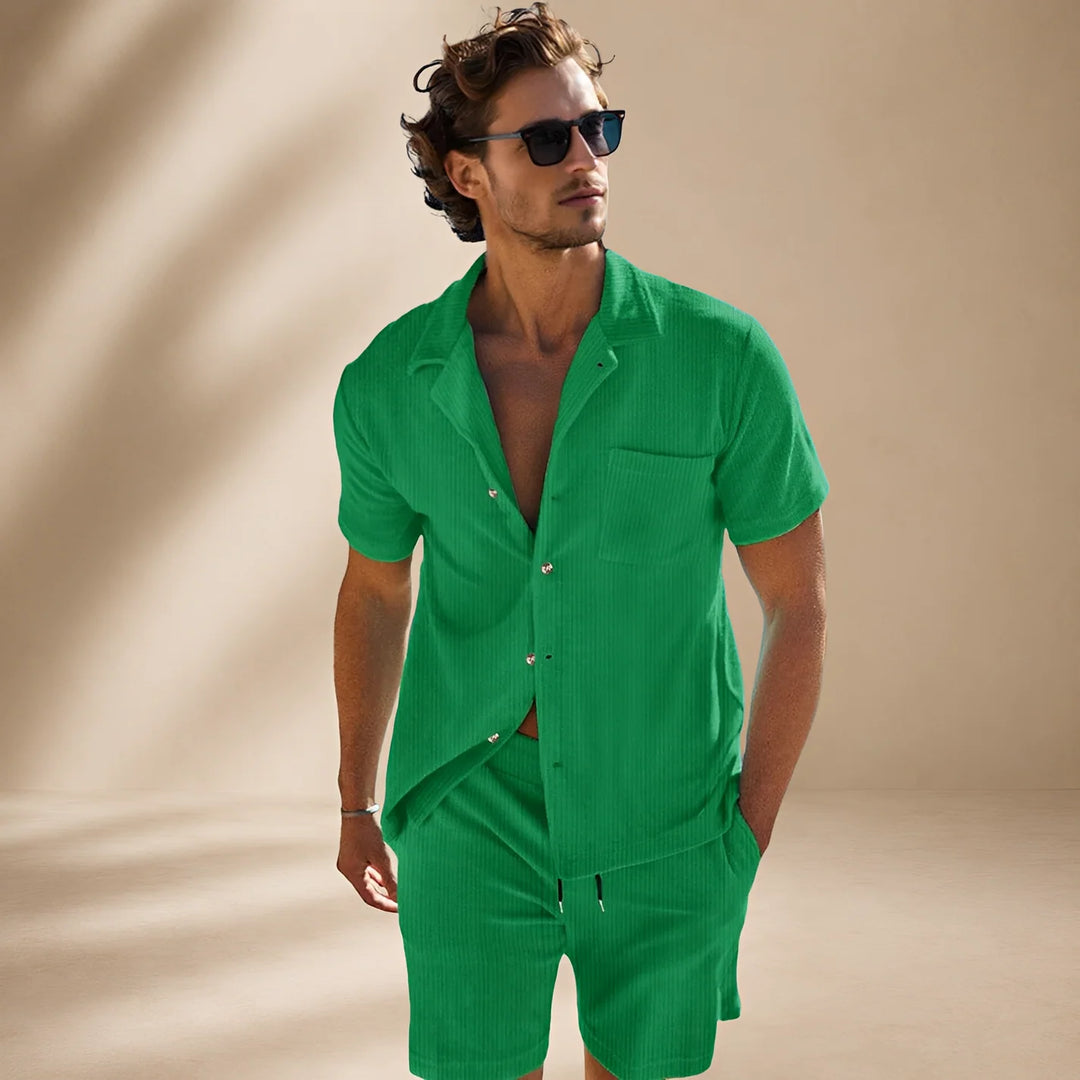 Steven - Camisa Casual Transpirable Con Detalles Calados