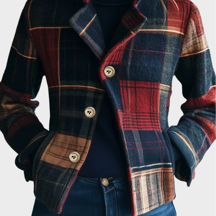 Hazel | Classic Plaid Wool Coat