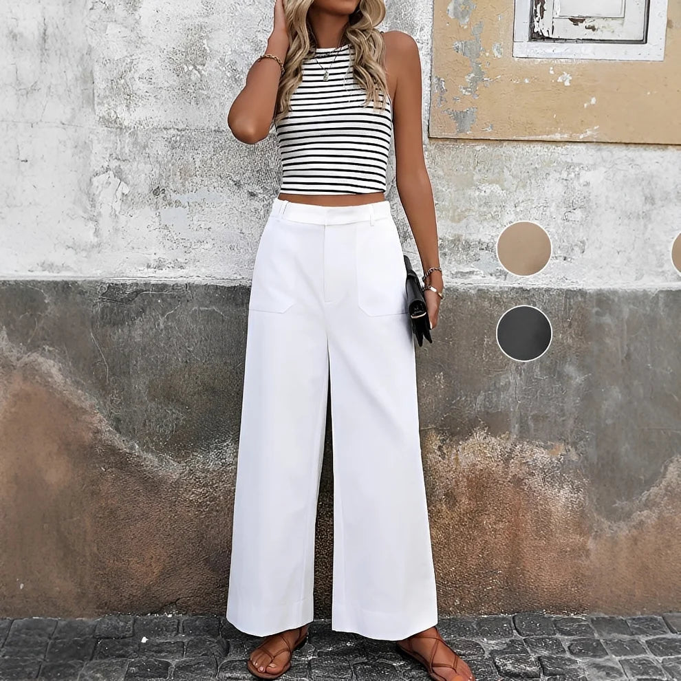 Sofía - Pantalones Relajados De Cintura Alta