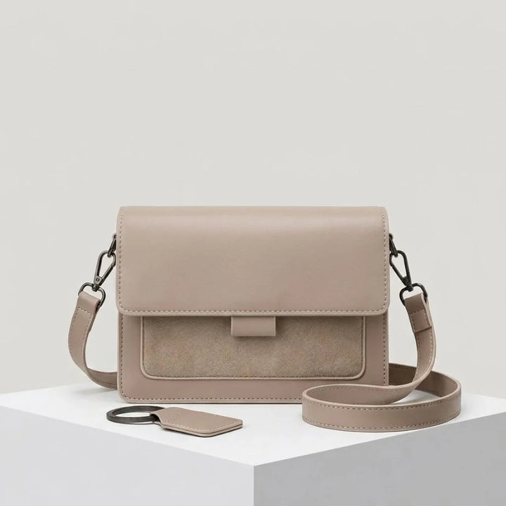 Structured Crossbody Bag With Front Flap And Practical Organization