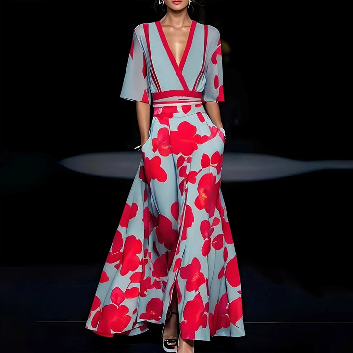 Débora | vestido largo elegante floral