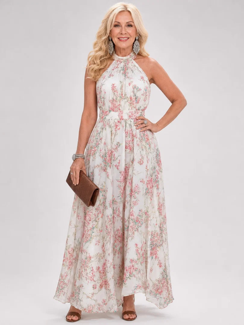 Genoveva - Vestido Midi Floral Con Falda Fluida