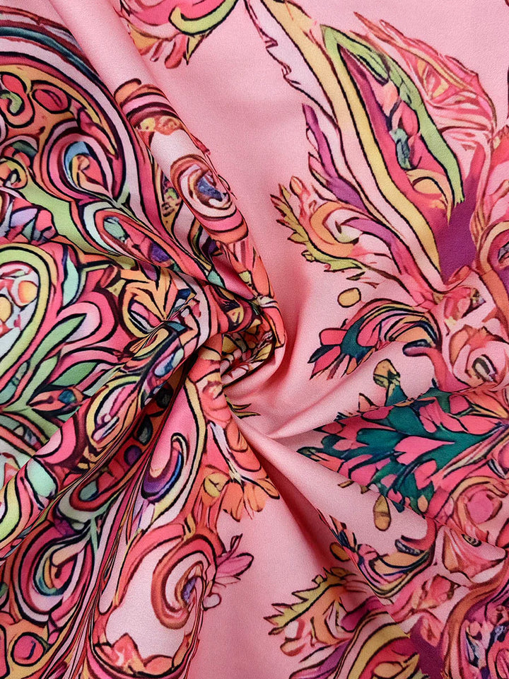 Vestido Midi Holgado De Manga Larga Con Estampado En Contraste Y Cuello Simulado