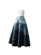 Conjunto dos piezas midi con textura degradé y top strapless k26051307