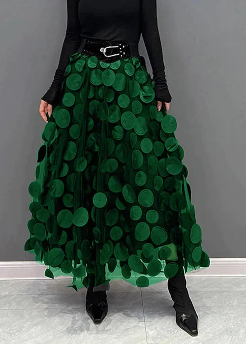 Falda Maxi Estampada Para Mujer – Estilo Fluido De Cintura Alta Para Primavera Y Verano