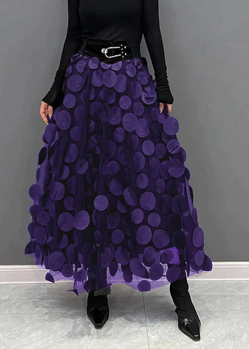 Falda Maxi Estampada Para Mujer – Estilo Fluido De Cintura Alta Para Primavera Y Verano