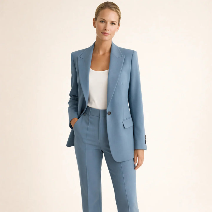 Vanessa - Conjunto Elegante Com Calças de Perna Larga