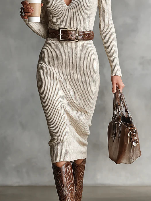 Marta - vestido midi slim-fit