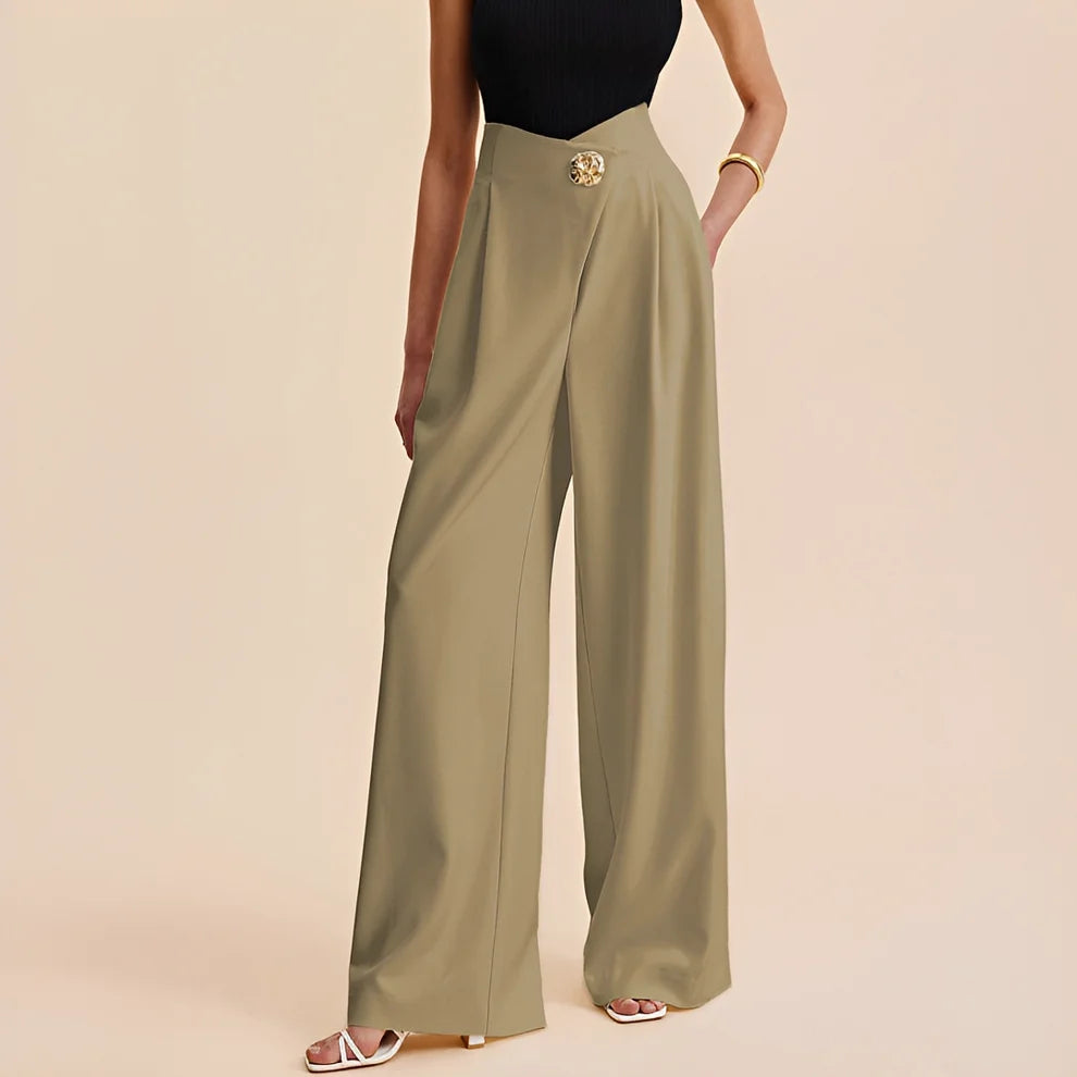 Joyce - Pantalones Anchos De Cintura Alta