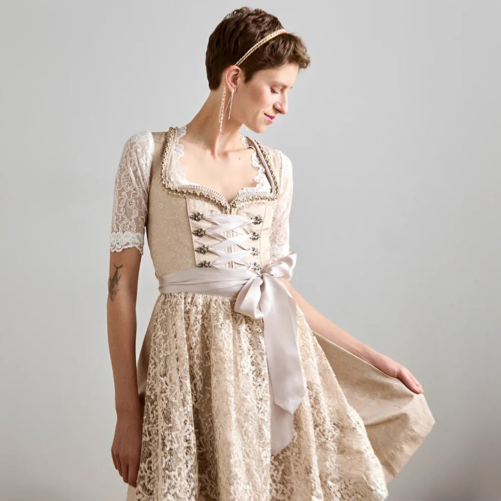 Eunes - Vestido Elegante Con Cordones Para Mujer