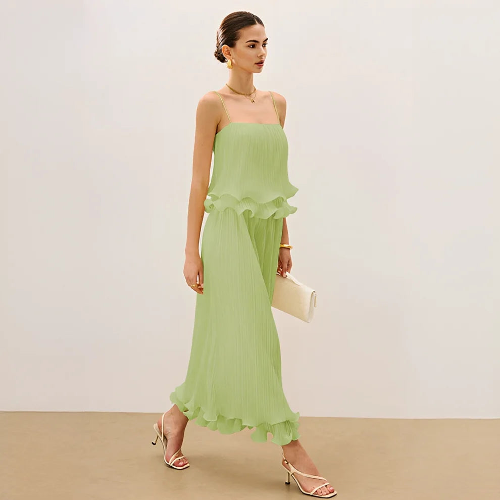 Daphne - Elegant Pleated Skirt Set
