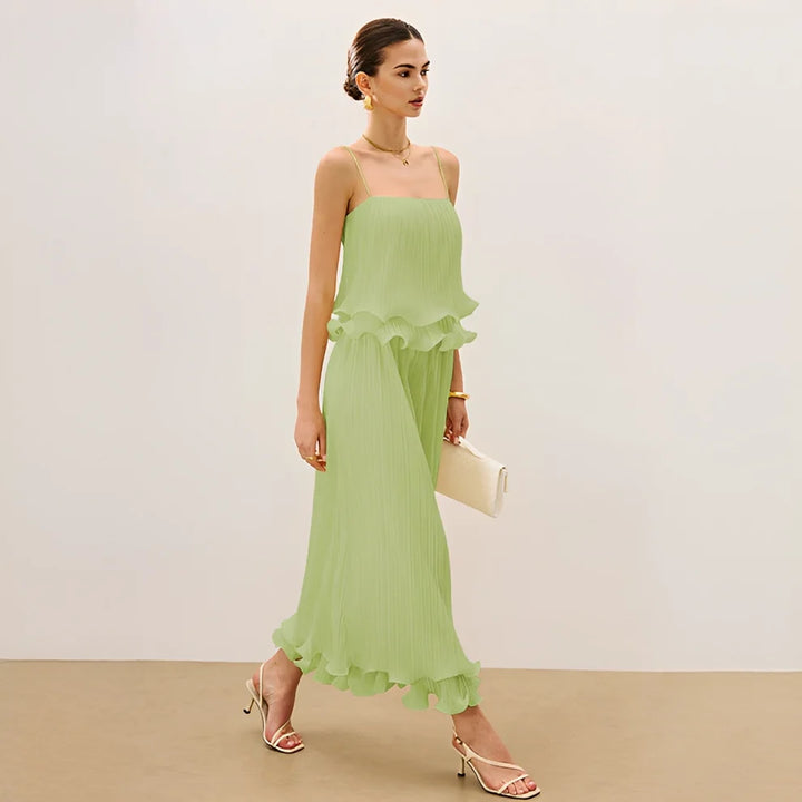 Daphne - Elegant Pleated Skirt Set